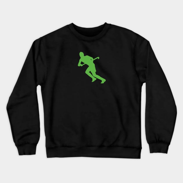 Field Hockey Player Silhouette Crewneck Sweatshirt by Gregorous Design